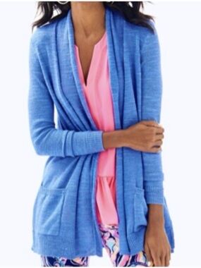 Lilly Pulitzer Ariela Open Front Cardigan Sweater, Size XXS